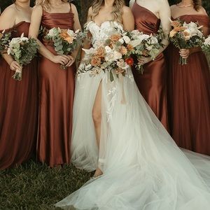 Rosalie Tulle Convertible Dress from Revelry in Cinnamon Rose - size 6